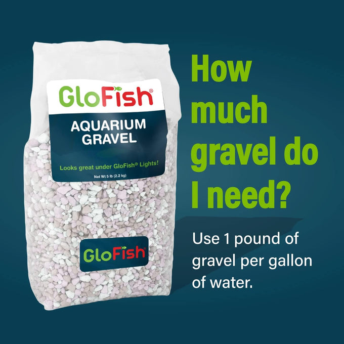 GloFish aquarium gravel, 5 pounds, pearlescent, for tanks and décor, AQ-78484