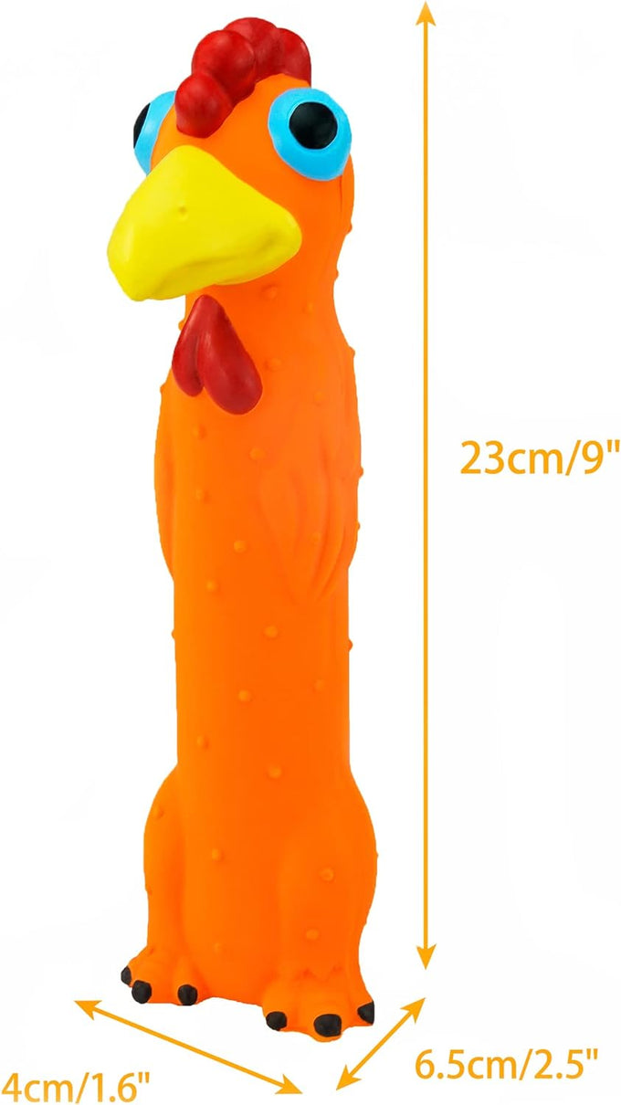 chiwava 3 pack 9 inch squeaky latex dog toys for small medium dogs interactive play