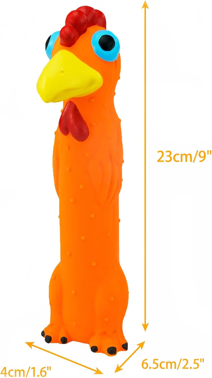 chiwava 3 pack 9 inch squeaky latex dog toys for small medium dogs interactive play