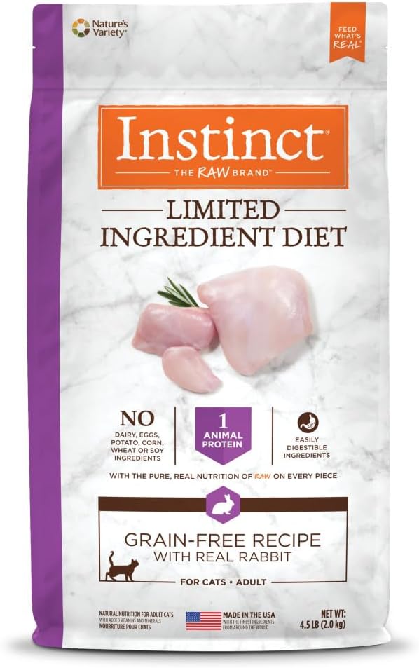 Instinct limited ingredient dry cat food, grain free turkey recipe, 11 lb bag, natural pet food