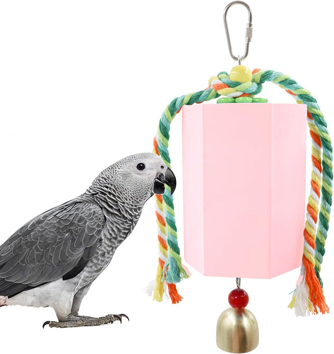 Bird Beak Grinding Stone with Bell for African Grey, Amazon Parrots, Small to Medium Birds