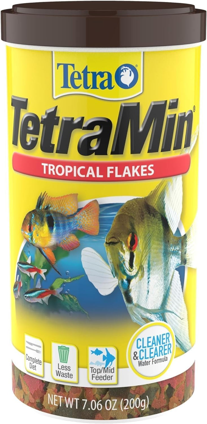 TetraMin Tropical Flake Food for Tropical Fish, 7.06 oz, Nutritionally Balanced, Pack of 1