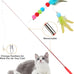 cat toys for indoor cats, 13 pack interactive cat wand toy set with feather toys and teasers for exercise and playtime