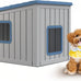 DRATO resin material dog house, multi-functional pet house for small to medium dog, black, medium size