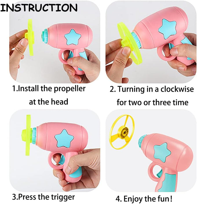 cat fetch toys with colorful flying propellers for kitten training and play