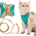 Pink Cat Harness and Leash for Small to Medium Adult Cats with Reflective Strip, Escape Proof and Soft Breathable Vest