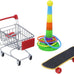 Wontee bird toys mini shopping cart skateboard ring toy set for parrot training and play (3-pack, assorted)