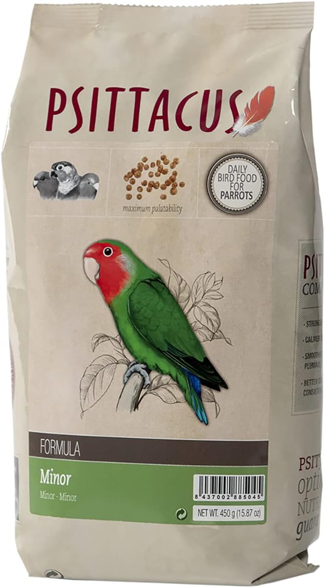 Psittacus Minor 1 lb Complete Pellet Diet for Lovebirds Parrotlets and Green Cheeks
