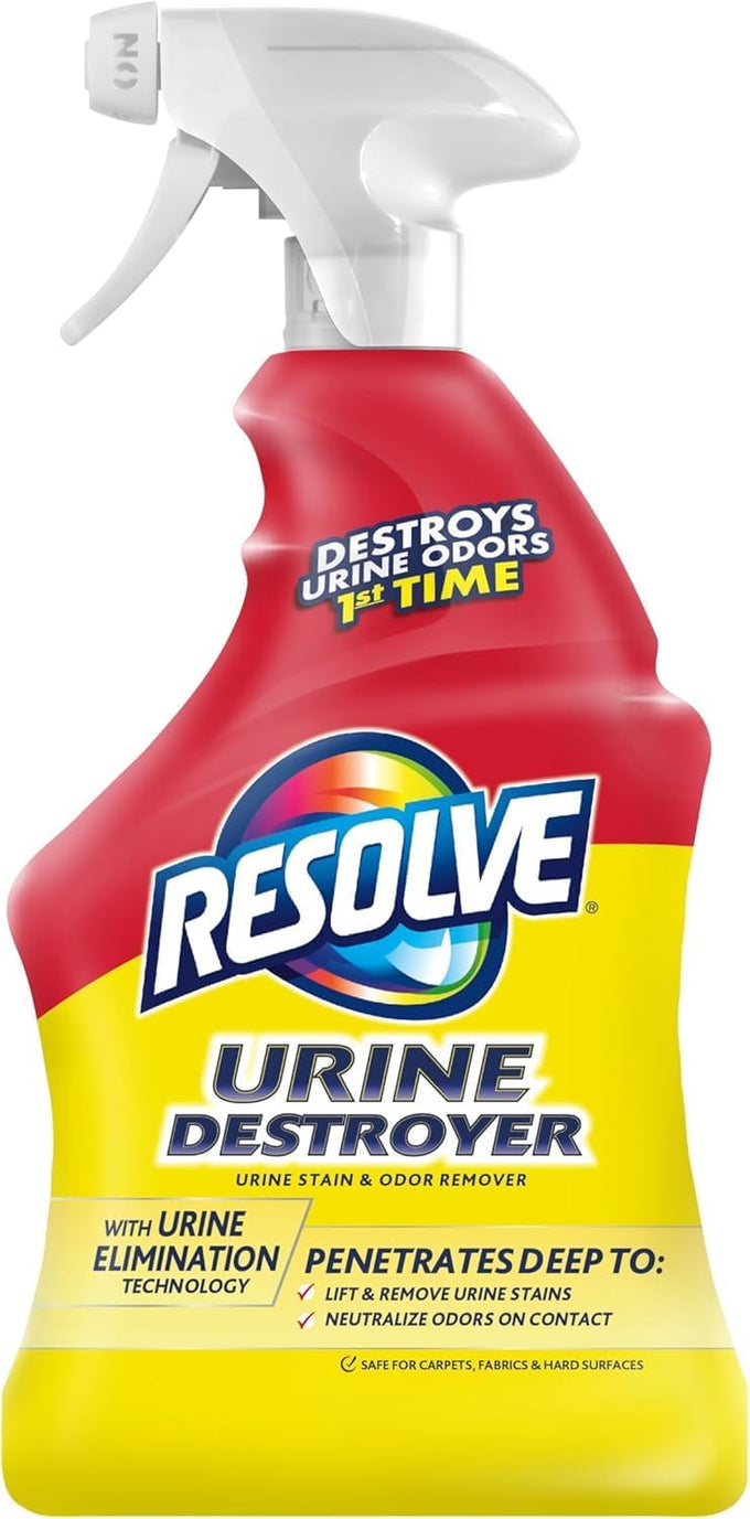 Resolve Urine Destroyer Spray, 32fl oz, Pet Stain and Odor Remover for Cat and Dog Urine