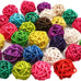 LIUSM 20pcs colorful handmade wicker rattan balls decorative crafts