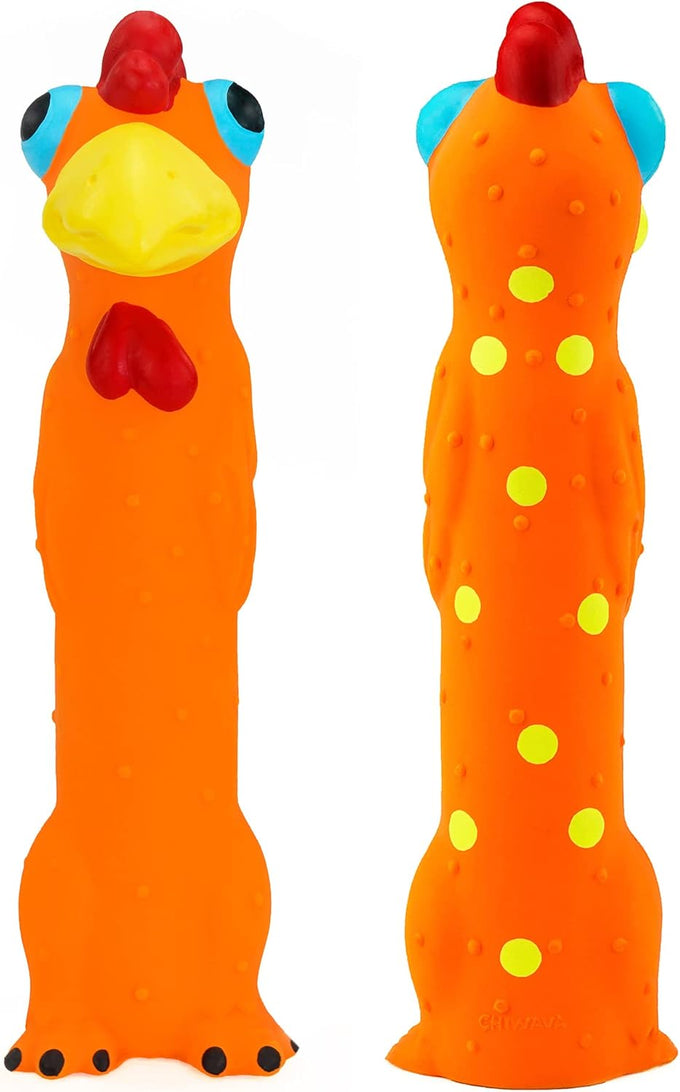 chiwava 3 pack 9 inch squeaky latex dog toys for small medium dogs interactive play