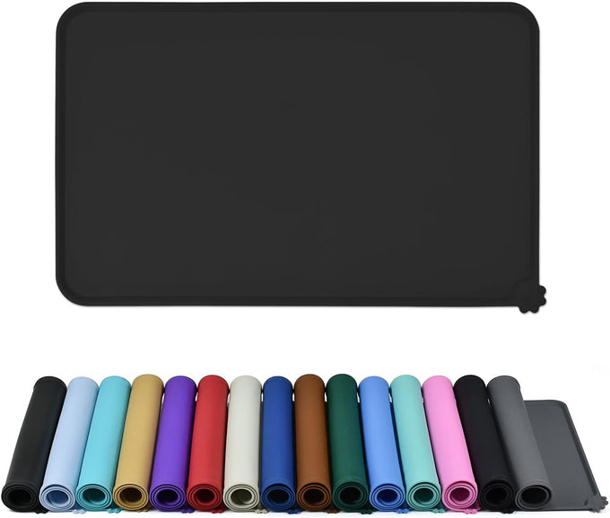 Reopet waterproof non-slip silicone pet feeding mat for dogs and cats with high raised edges