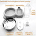 tfwadmx pet double dishes rabbit food water dispenser set with cute stainless steel bowl for kitten puppy bunny