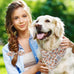 E-clover cute flower dog bandana with matching scrunchie for medium to large dogs - 27.5''x19.3''