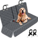 Yuntec black dog car seat cover for back seat protector fits most cars trucks SUVs with non-slip 600D oxford fabric