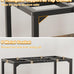 mondazie 20 gallon high rimless fish tank stand with shelf black 24" l x 12" w x 20.5" h