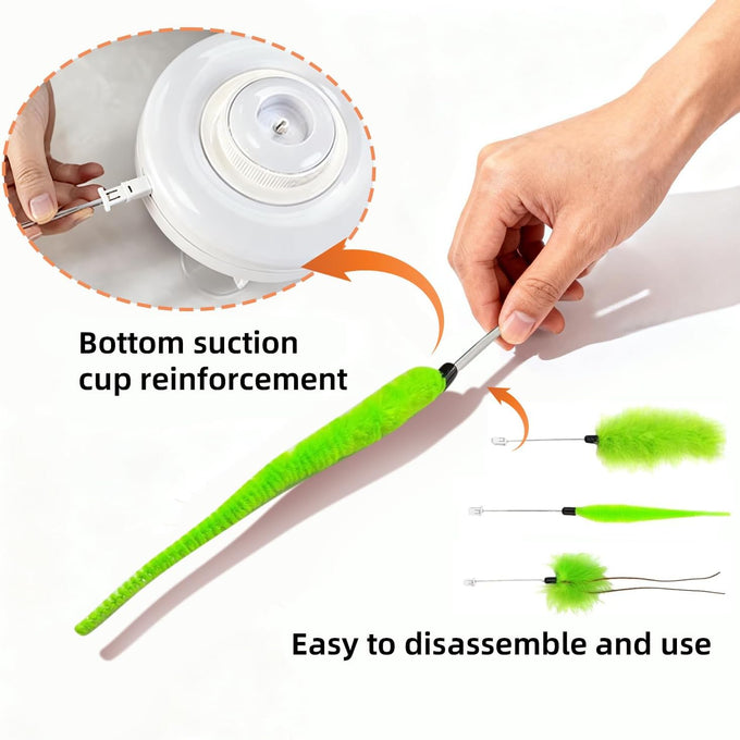 interactive cat toys with butterflies feathers realistic sounds touch-activated rechargeable for bored adult cats home alone