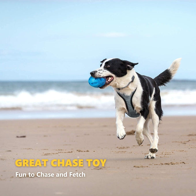 eastblue rubber puppy chew ball for medium and large breed aggressive chewers with squeaker