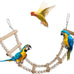 wooden bird hamster climbing swing toys cage accessories parrots hamsters parakeets cockatiels 20 steps