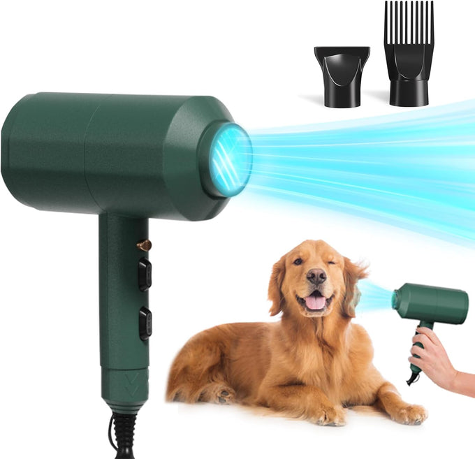 Professional dog grooming blower dryer for medium/small pets with IEC & UL certification, 2-speed and 3-heat settings