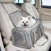 Henkelion grey cat carrier for small to medium pets up to 15lbs, TSA airline approved, soft sided, collapsible, waterproof