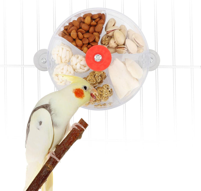Bird Creative Foraging System Wheel Seed Food Ball Rotate Training Toy for Small Parrots