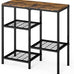 ybing 20 gallon fish tank stand with shelf brown wooden board