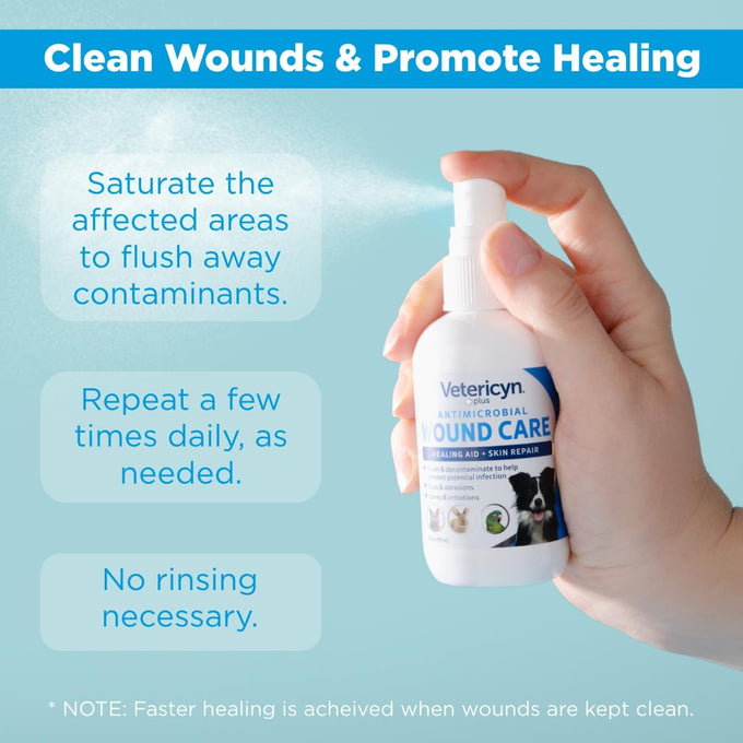 Vetericyn Plus 3-ounce Dog Wound Care Spray, Healing Aid and Skin Repair for Animals, pH-balanced and Non-toxic
