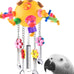 KATUMO colorful acrylic stick toys parrot pull spoons bird chew toys for Amazon and African Grey parrots