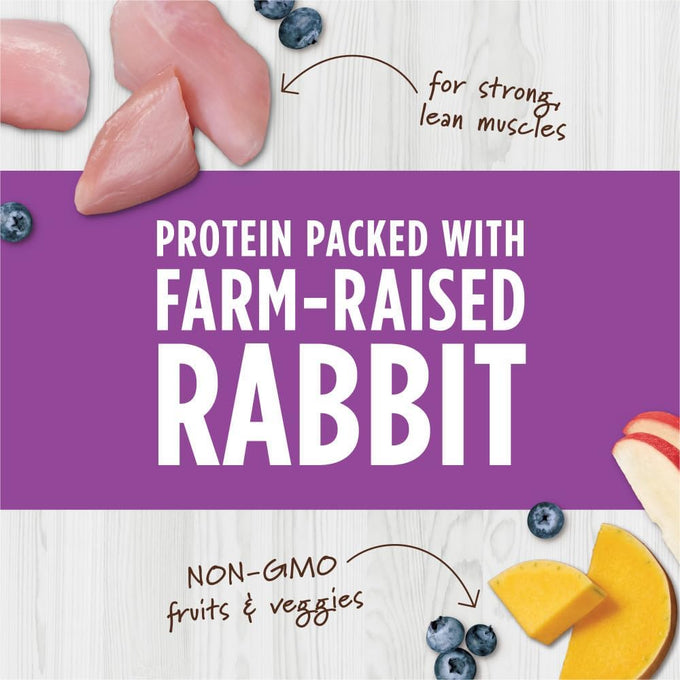 Farm-raised rabbit freeze-dried cat food topper, 6 oz bag, grain-free, non-GMO, top rated for picky eaters