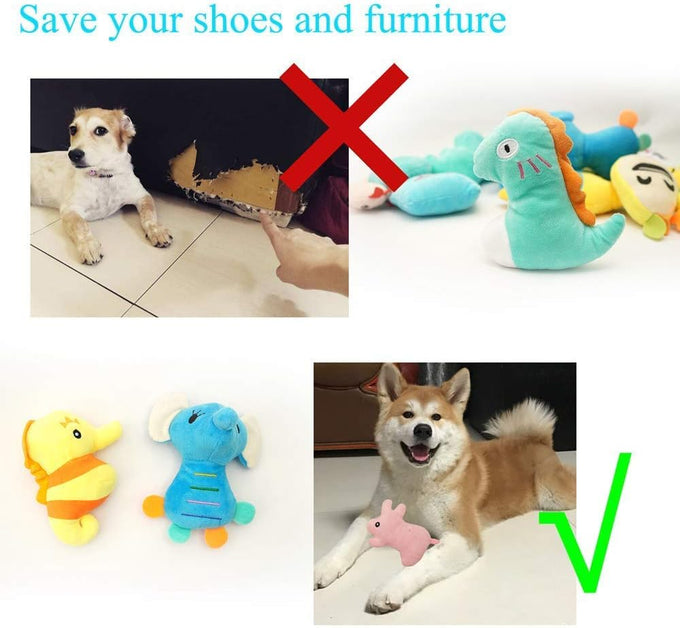 HDMOTU 26-pack Soft Small Medium Dog Squeaky Toys, Multicolored, Plush, and Comfortable for Puppies