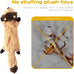 Non-toxic plush dog squeak toys, no stuffing, 5-pack woodland animals for small to large breeds