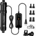 hygger 9w aquarium u-v light with timer, 360° protective shield clean light for crystal clear green water, 60–100 gallon freshwater & saltwater aquariums