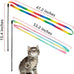 Lasocuhoo 2-pack Interactive Cat Teaser Wand String Ribbon Rainbow Charmer for Cats and Kittens