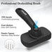 Dipoo self-cleaning shedding brush for dogs, cats, and puppies, skin-friendly grooming tool for long and short haired pets, black