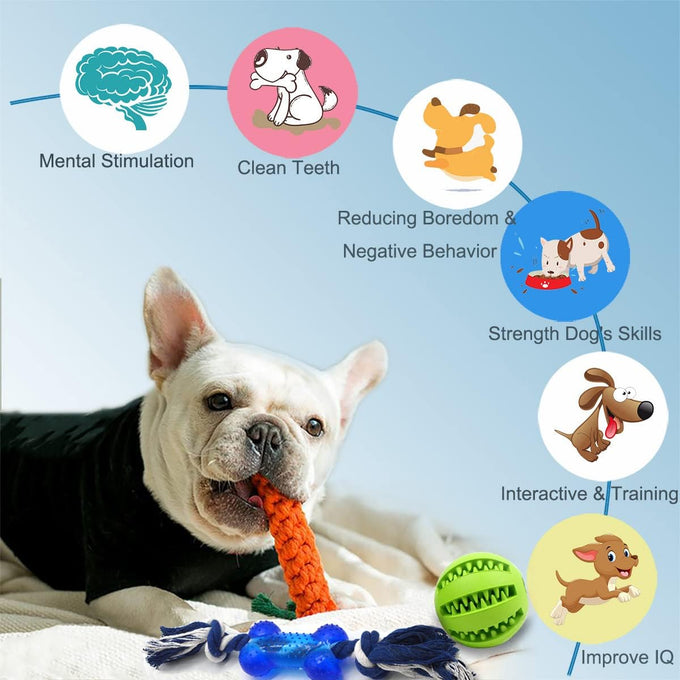 beiker dog teething chew toys - 15 pack small medium breed puppy toy variety dogs rope chew toys bundle for boredom relief