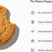 Pawco Heart Support Dog Treats, Crunchy Cookies with Peanut Butter, Apple & Taurine for Healthy Rewards, 8.8oz