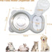 tfwadmx pet double dishes rabbit food water dispenser set with cute stainless steel bowl for kitten puppy bunny