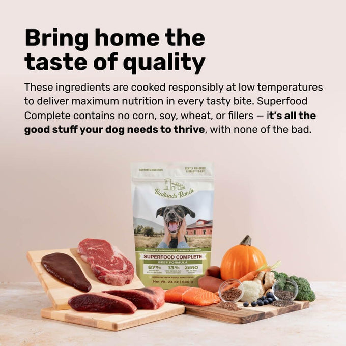 Badlands Ranch by Katherine Heigl Air-Dried Beef Dog Food
