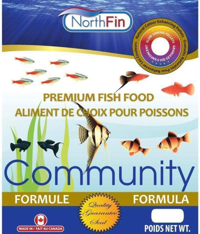Northfin fish food community formula slow sinking pellets 0.5mm diameter 100g