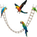 wooden bird hamster climbing swing toys cage accessories parrots hamsters parakeets cockatiels 20 steps