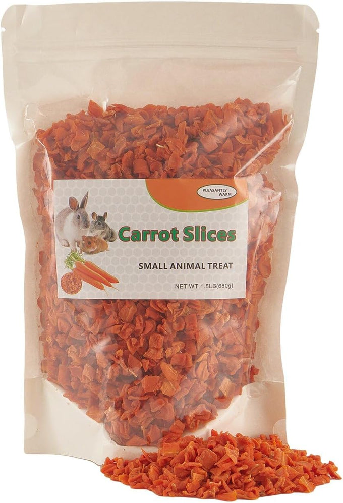Carrot and Pea Flakes rabbit food, 100% natural, no additives, perfect snacks for herbivores, 1.5 lb
