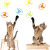 cat fetch toys with colorful flying propellers for kitten training and play