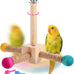 kyouki bird perch toy parakeets toy colorful sisal rope spinning stand medium size