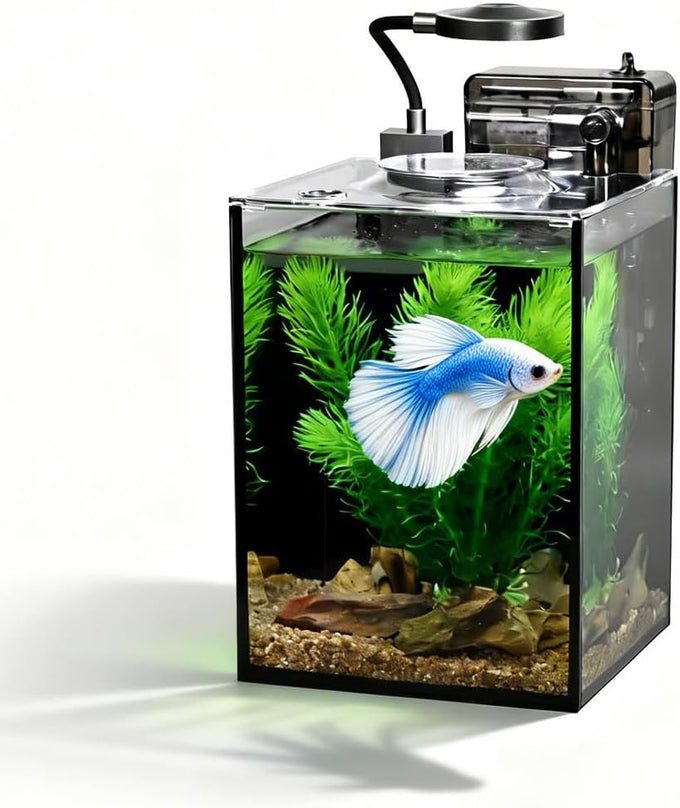 2.2 Gallon Ultra-Clear Nano Aquarium Starter Kit with LED Light and Filter