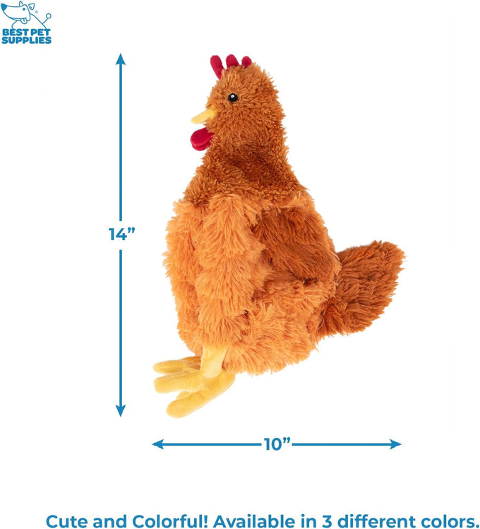 Best Pet Supplies Crinkle Chicken Octopus Dog Chew Toy, Brown, Large, Suitable for Small, Medium & Large Dogs and Fetch Lovers