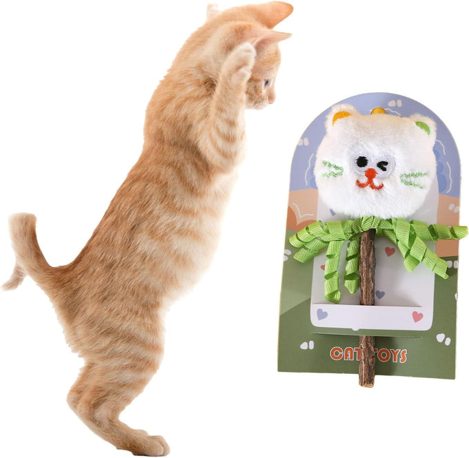 Silvervine 7 inch natural catnip-filled chew toy for kittens and indoor cats dental care and play (green)
