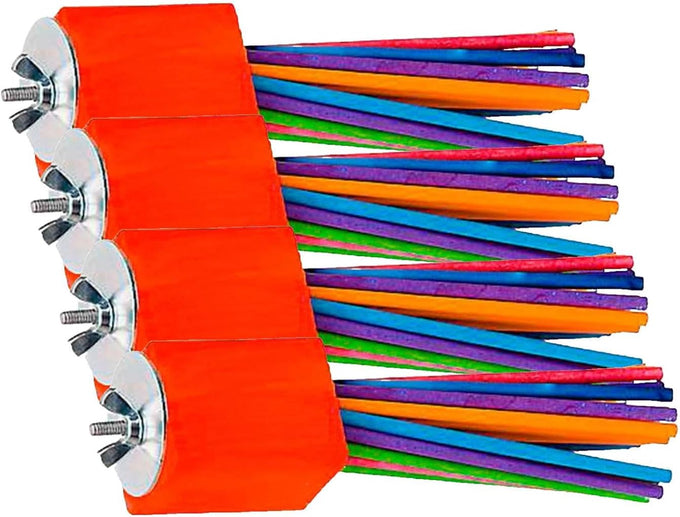 super bird creations sb301 chewable paper party bird toy for medium to large birds with colorful lollipop sticks