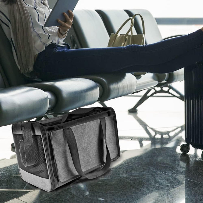 GAPZER Large Cat Carrier for Medium Big Cats, Soft-Sided, Washable, and Collapsible Pet Travel Bag