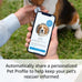 Ring Easy-to-use Pet Tag with QR Code for Real-time Scan Alerts, Shareable Pet Profile, No Subscription or Fees
